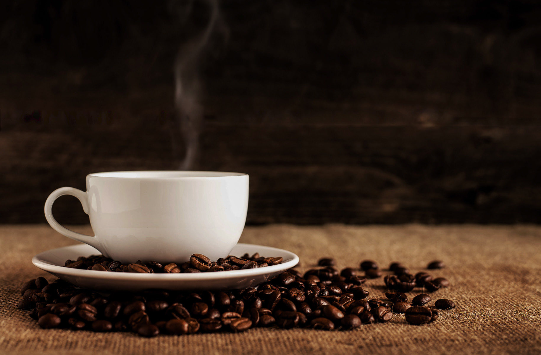 Coffee and beans. Photo by MIke Kenneally on Unsplash. Reference: (b-6).