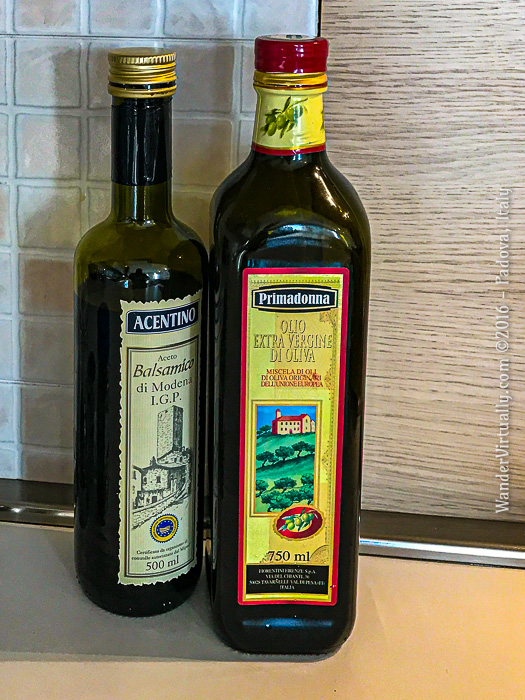 Balsamic Vinegar and Olive Oil are staples of the Italian dinner table.