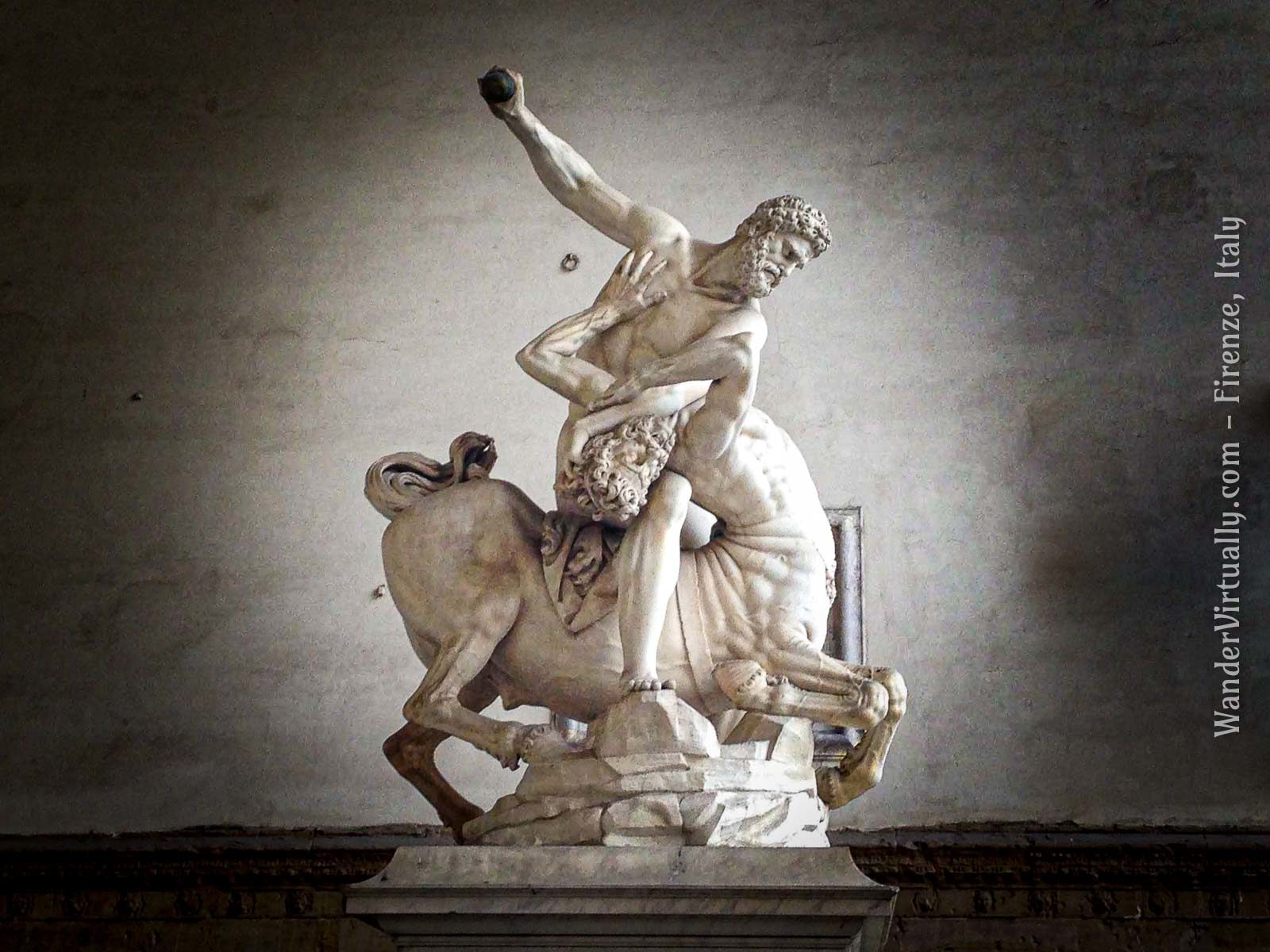 Giambologna's Hercules and the Centaur @ the Loggia dei Lanzi. Piazza della Signoria - Florence, Italy.