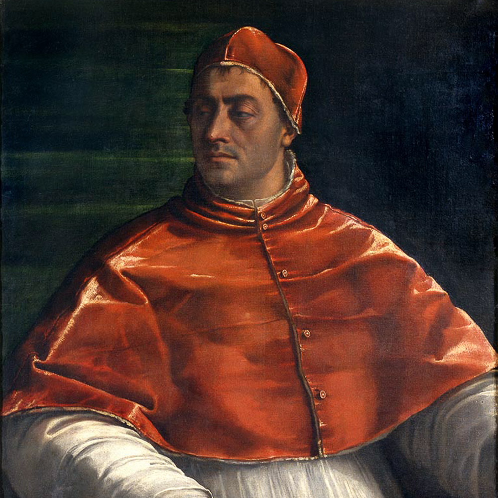 Pope Clement VII (Giulio di Giuliano de' Medici, 1478-1534). Head of the catholic church 1523-1534. From a painting by Sebastian del Piombo.