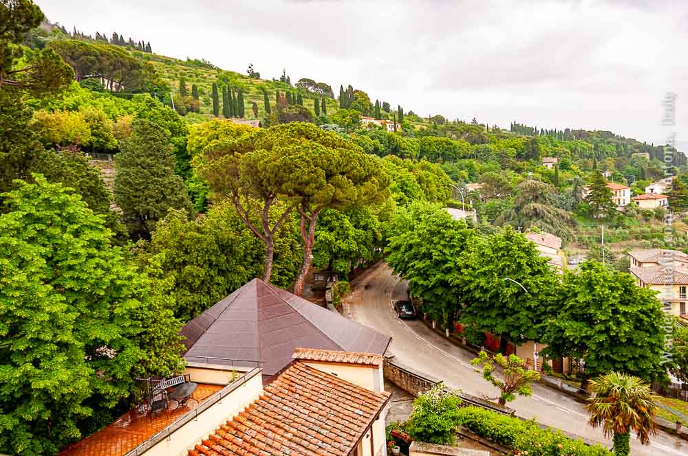 Convents & Monasteries in Cortona: Another view of the hillside from Villa Santa Margherita. Cortona, Italy.