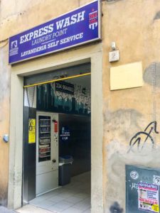 Sanctuary Firenze - no laundry facilities inside, but a laundromat just around the corner. Firenze, Italy.