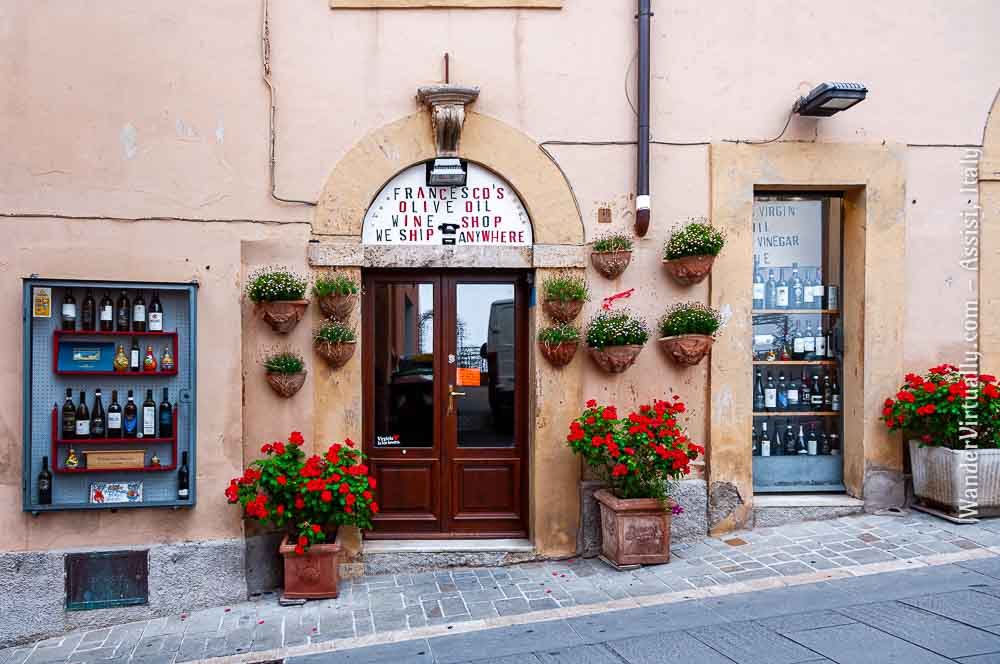 Scenes from Assisi, Italy. Colorful street scenes.