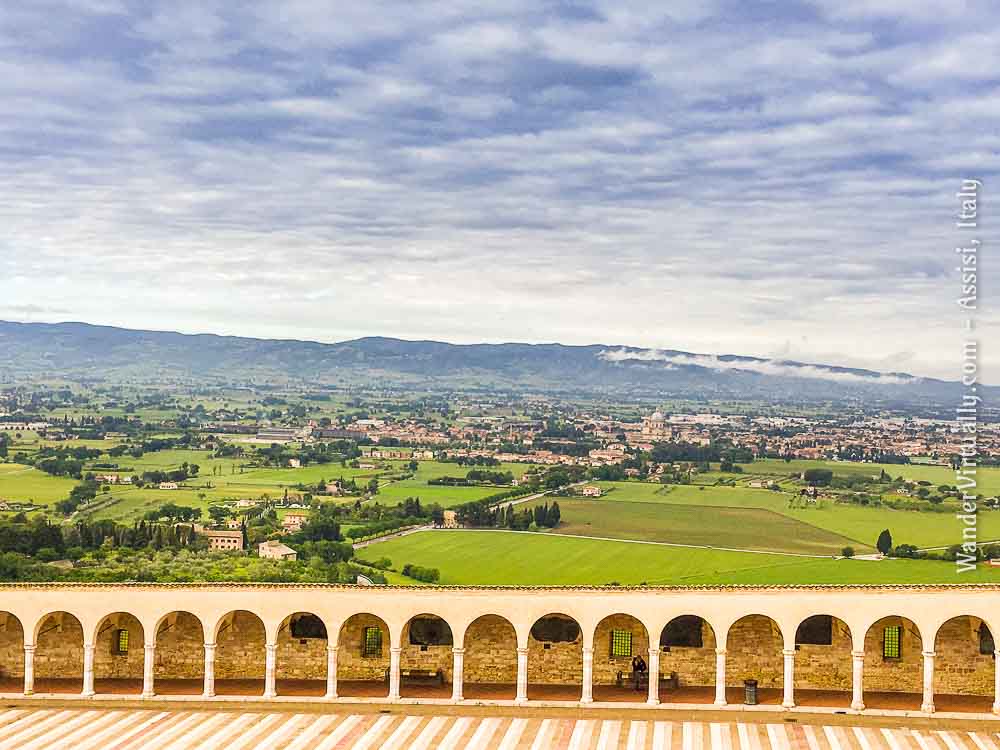 Scenes from Assisi, Italy: Overlooking the Umbrian valley from the Basilica of St. Francis.