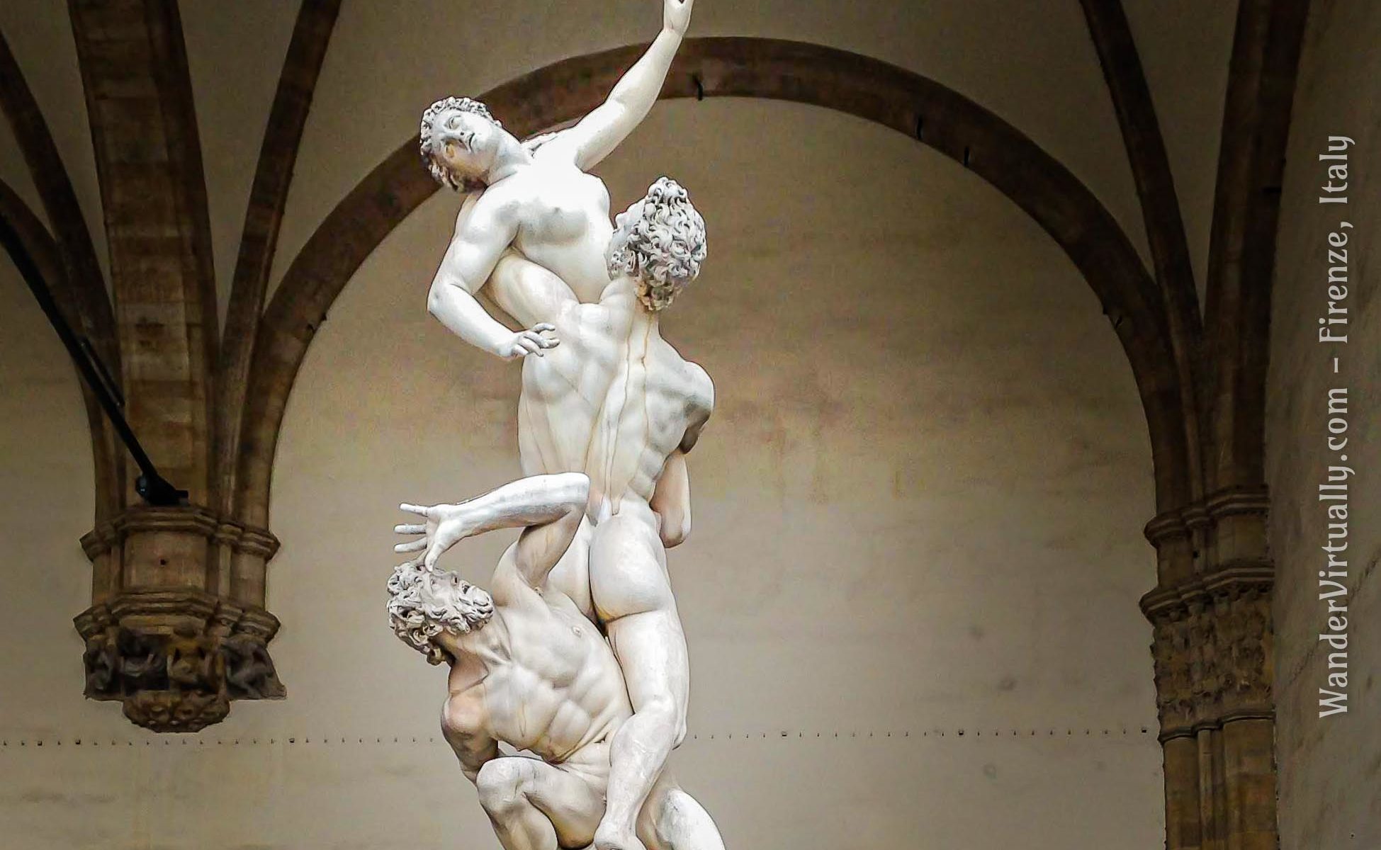 Giambologna's Rape of the Sabines Women @ the Loggia dei Lanzi. Piazza della Signoria - Florence, Italy.