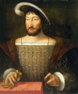 King Francis I, patron of the French renaissance - painting by Joos van Cleve's workshop, 1530. Ref. (a-64).